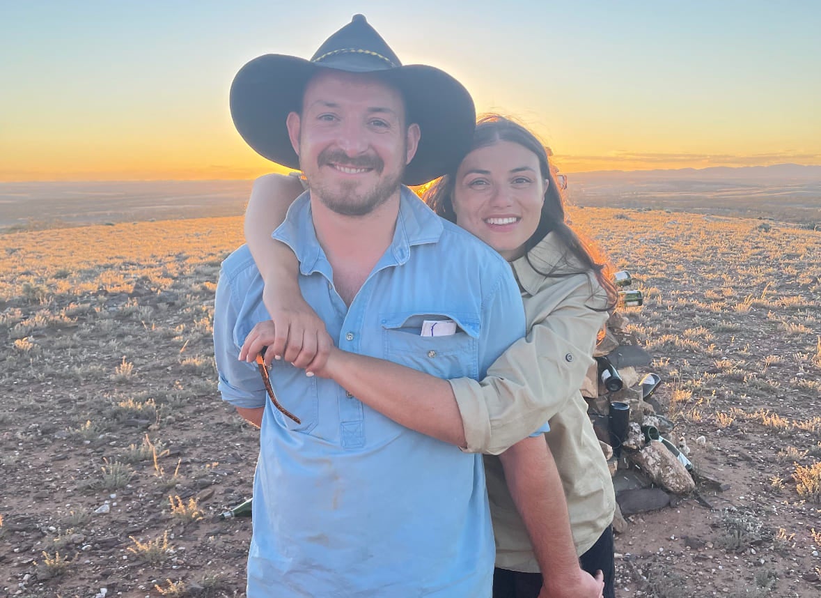 Henry and wife Elly on “Wadnaminga Station”