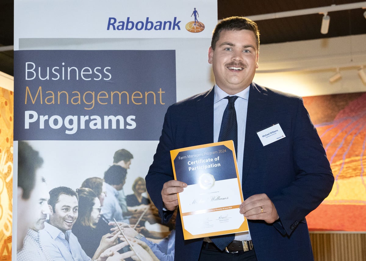 Colac’s Michael Williams credits Rabobank’s Farm Management Program with valuable personal development and skills.