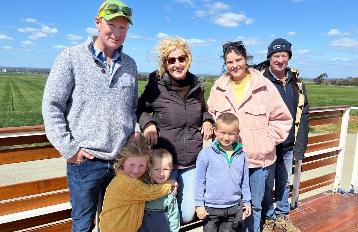 Thomas Hill with his parents Cathy and David, and his wife Meg at the Colbo Hills RaboTruck knowledge event