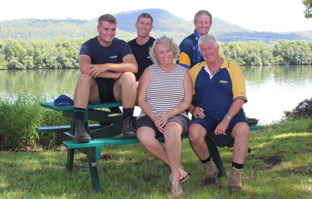 The McMahon family, Tim and Joanne with sons Ben, Hayden and Jacob.