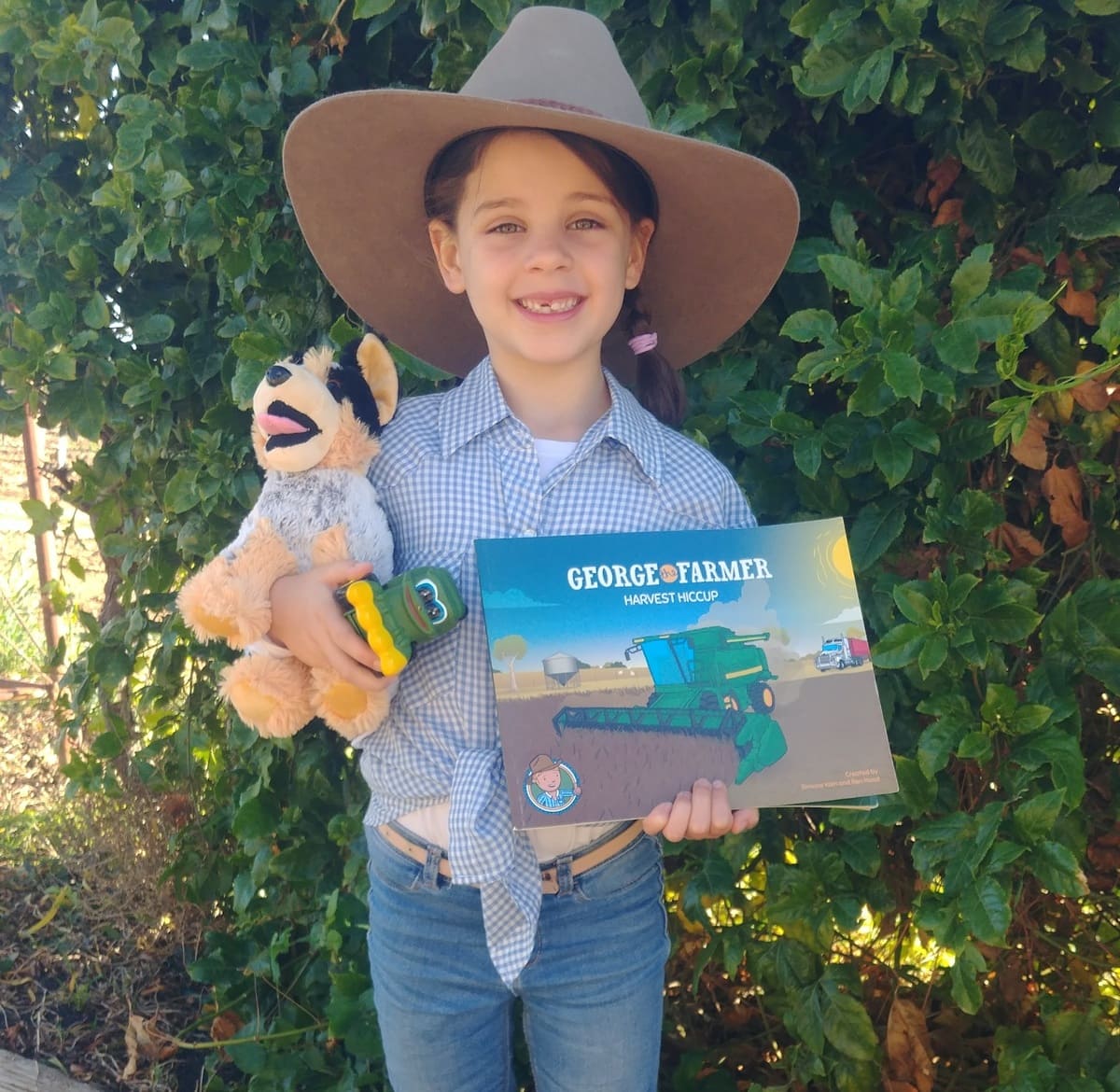 Georgia Jericho from Barmera, South Australia, enjoying Book Week.